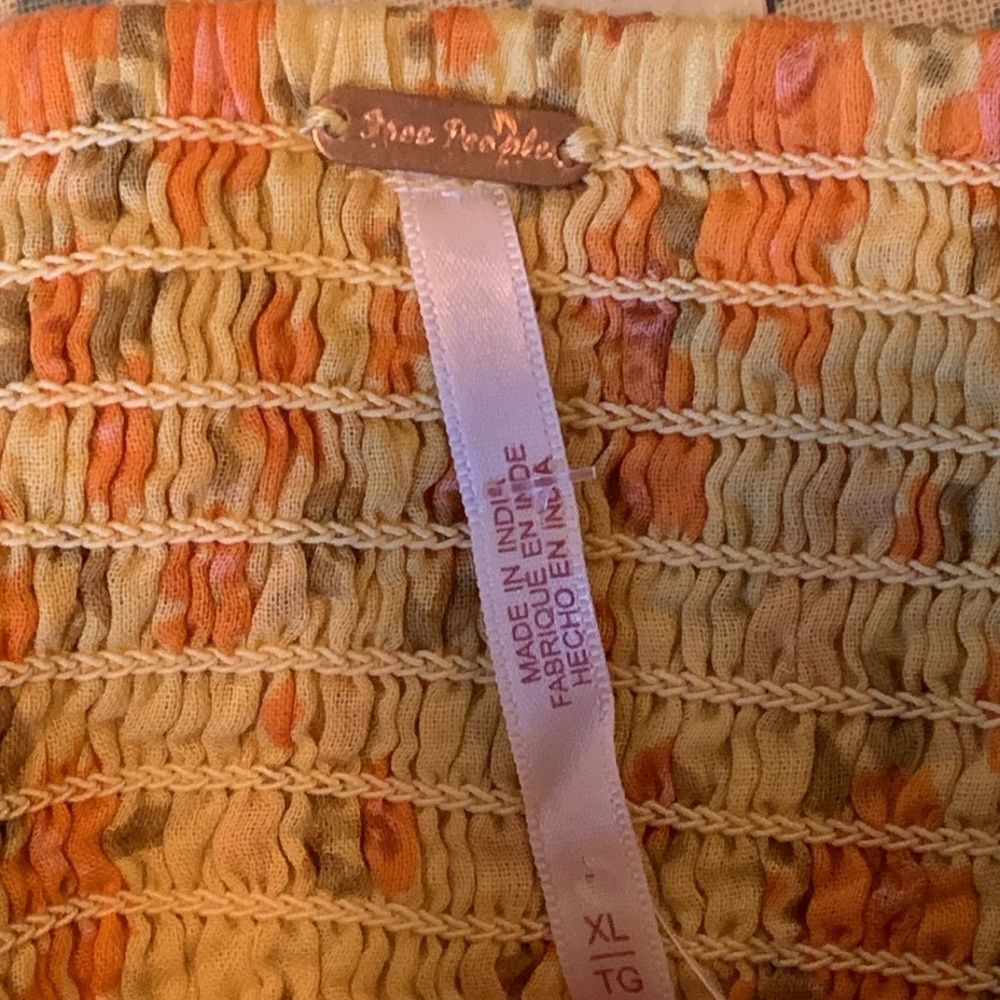 Free People Another Life Print Crop Top in Honey Combo. XL - Picture 7 of 7